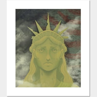 Broken America Lady Liberty Posters and Art